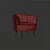 Cozy and Chic Mullen Barrel Chair 3D model small image 3