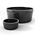 Elegant Sloan Black Serving Bowl 3D model small image 1