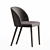 Elegant Camille Chair: Velvet & Wood 3D model small image 2