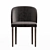 Elegant Camille Chair: Velvet & Wood 3D model small image 3