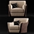 Elegant Vittoria Armchair: Italian luxury redefined 3D model small image 1