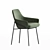 Elegant Leather Jackie Chair 3D model small image 3