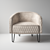 Strasburg Velvet Armchair: Stylish and Comfortable 3D model small image 1
