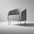Strasburg Velvet Armchair: Stylish and Comfortable 3D model small image 3