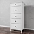 Sleek 5-Drawer IKEA Hemnes Chest 3D model small image 1