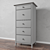 Sleek 5-Drawer IKEA Hemnes Chest 3D model small image 3