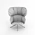 Tabano by B & B Italia | Modern Armchair 3D model small image 2