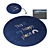 Happy Place Blue Round Rug (H&M Home) 3D model small image 2