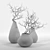 Modern Turo Planter Collection 3D model small image 3