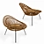  Franco Albini Rattan Lounge Chair 3D model small image 1