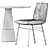 Modern Dining Set: Bonaldo PIL & ENNE ECHO 3D model small image 6