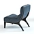 Sleek Kirk Armchair: High-Detailed 3D Model 3D model small image 3