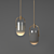 Mouth-Blown Glass Pendant Light 3D model small image 1