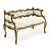 Handcrafted Mahogany Bench with Golden Finish 3D model small image 1