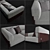 FENDI PALMER 4 Seater Sofa 3D model small image 2