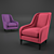 Liberty Armchair: Ultimate Comfort & Style - 2 Color Options 3D model small image 1