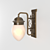 Pannon Brass Wall Light 3D model small image 1