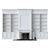 Modern Shelving Fireplace 3D model small image 1