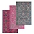 Premium Textured Carpets Set 3D model small image 1