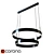 Elegant Double Ring Pendant Light 3D model small image 1