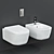 Luxury Komodo Wall-Hung WC & Bidet 3D model small image 1