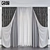 Modern Window Curtain - 3D Model 3D model small image 1