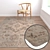 Luxury Carpet Set: 3 High-Quality Textured Rugs 3D model small image 2