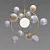 Modern Multi-Colored Glass Pendant Light 3D model small image 1