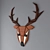  Wooden Deer Wall Decor 3D model small image 2