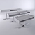 Contemporary Minotti Close Table Set 3D model small image 3