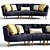 Luxurious Alexander & James JEAN XL Sofa 3D model small image 1