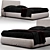 Elegant Konan Bed & Ladybug Bedside 3D model small image 2