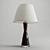 Elegant Red Clear Glass Lamp 3D model small image 1