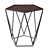 Elegant Pentagon Side Table: Wood & Metal 3D model small image 1