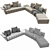 Modern Minotti Freeman Lounge Set 3D model small image 3