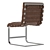 Modern RH Oviedo Leather Side Chair 3D model small image 2