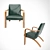 Elegant Thonet Bentwood Lounge Chairs 3D model small image 2