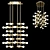 Elegant 21-Light Brass Chandelier 3D model small image 1