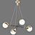 Modern Stilnovo Large Globe Chandelier 3D model small image 1