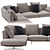 Dreamy Comfort: Flexform Soft Sofa 3D model small image 2