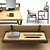 Sleek Alivar Scribe Desk & Ester Chair Set 3D model small image 2