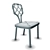 Oak & Beige Leather Tennis Chair 3D model small image 3