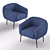 Luxurious Lusso Chair by HAlMAR 3D model small image 2