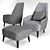 Luxurious Giorgio Collection Charisma Chair 3D model small image 1