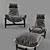 Contemporary Armchair: Vray, Corona, FBX 3D model small image 1