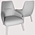 Modern Comfort: Natuzzi Emma Armchair 3D model small image 3