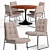 Modern Gray Tufted Dining Chair 3D model small image 1