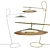Elegant Treble Standing Light Fixture 3D model small image 1