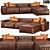 Premium Leather Sofa 01 3D model small image 1