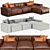 Premium Leather Sofa 01 3D model small image 2